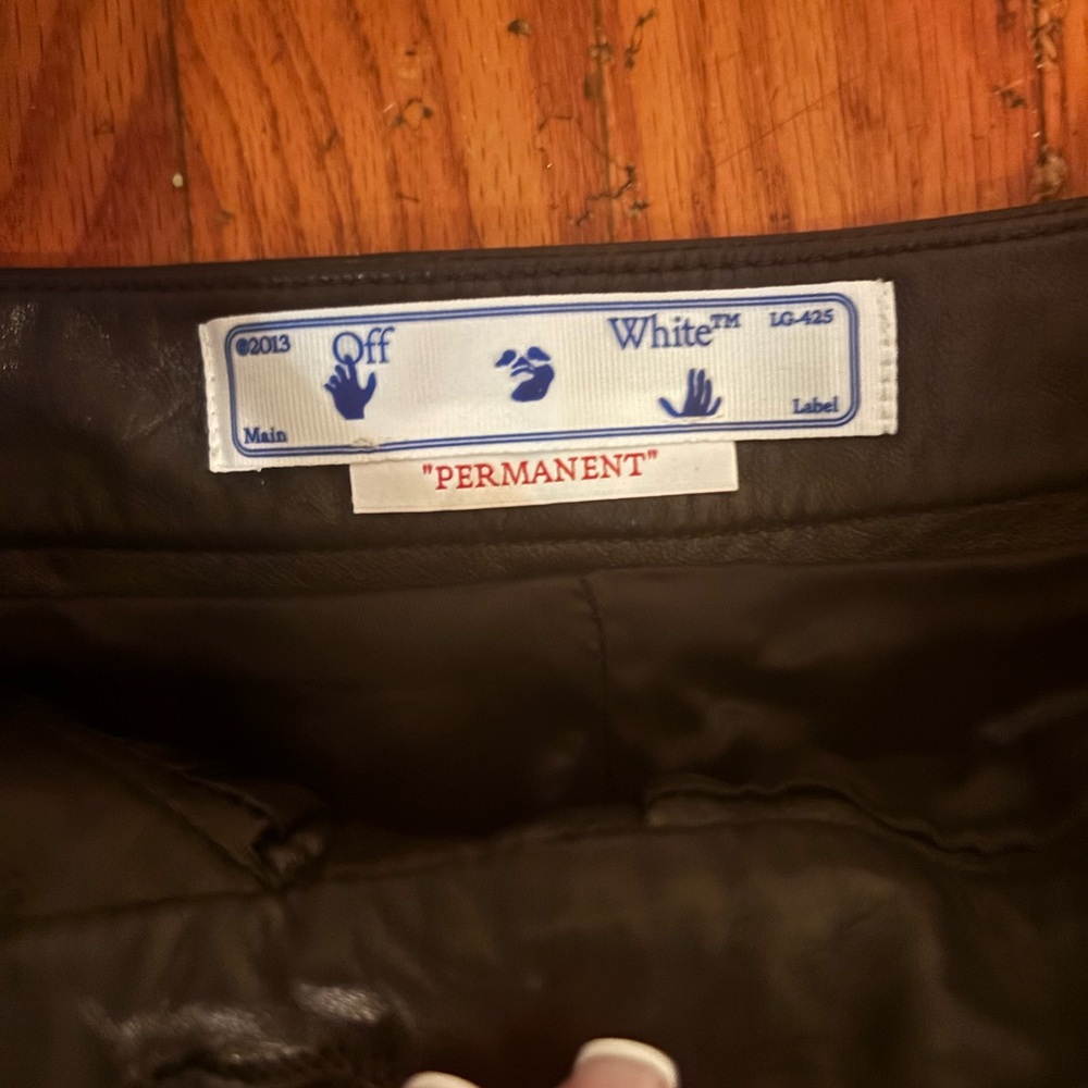 Off-White Black Leather Trousers - Picture 4 of 13